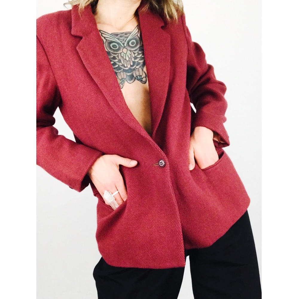 Vintage Single Breasted Pure Wool Blazer | Size M